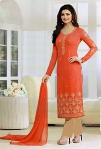 Picture of un-stitched  georgette with embroidery salwar kameez st-0044
