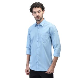 WOODLAND IWMSH 01 FULL SLEEVE SBLUE SHIRT