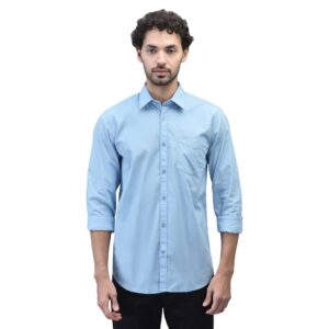 WOODLAND IWMSH 01 FULL SLEEVE SBLUE SHIRT