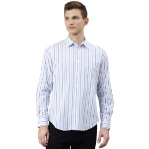 WOODLAND MFSS-03 FULL SLEEVE WHITE/BLUE SHIRT