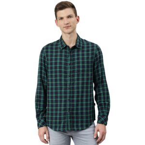 WOODLAND MFCS-119 FULL SLEEVE BLUE/GREEN SHIRT