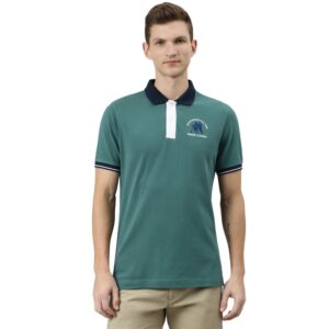 Woodland MPT 143 Navy Green Polo