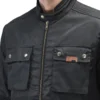 WOODLAND WAJC 29 Men Black Utility Jacket with Full Zip Closure