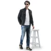 WOODLAND WAJC 29 Men Black Utility Jacket with Full Zip Closure