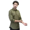 WOODLAND IWMSH 02 OLIVE DOLIVE FULLSLEEVE SHIRT