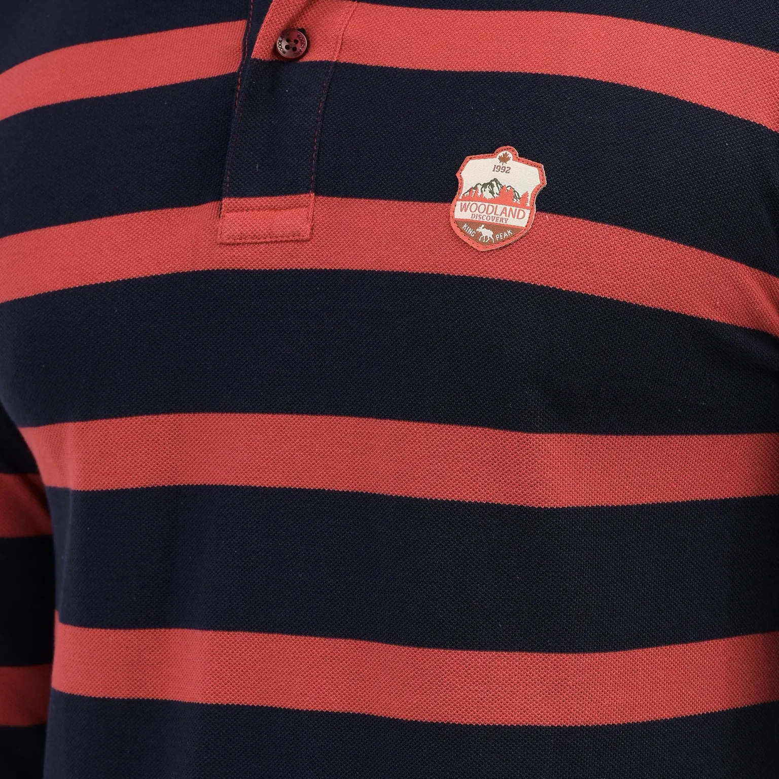 WOODLANDIWPTS 001FS RED NAVY FULLSLEEVE POLO