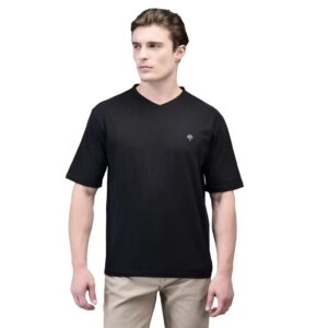 WOODLAND Black V-Neck T-shirt