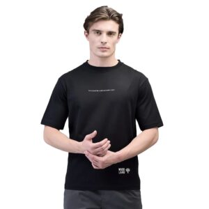 WOODLAND  Black Crew-Neck T-shirt
