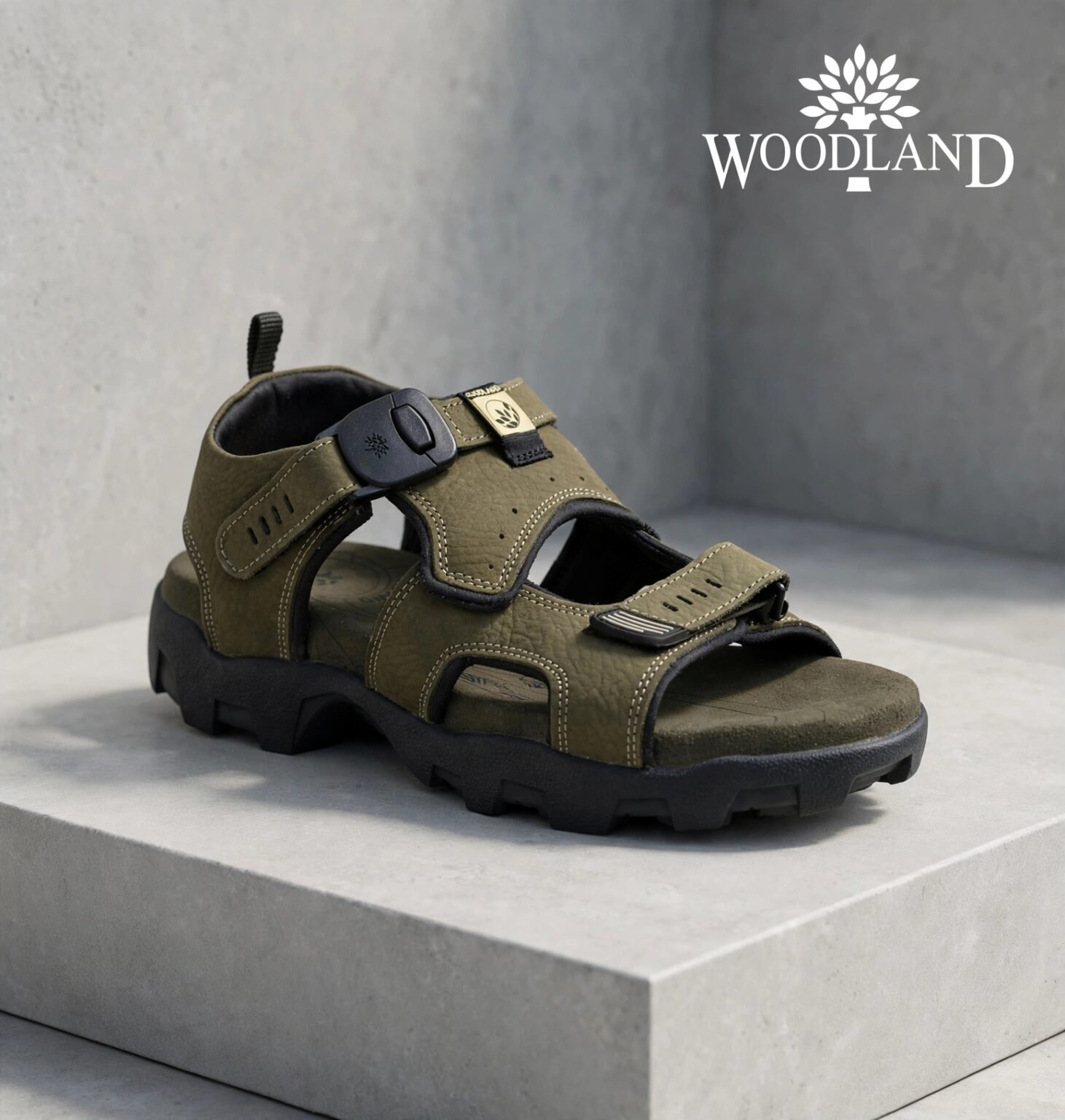 WOODLAND GD 6294124 OLIVE SANDAL